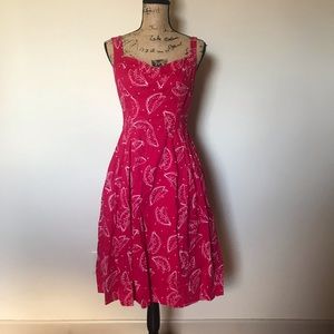EUC red/pink watermelon Emily and Fin Dress